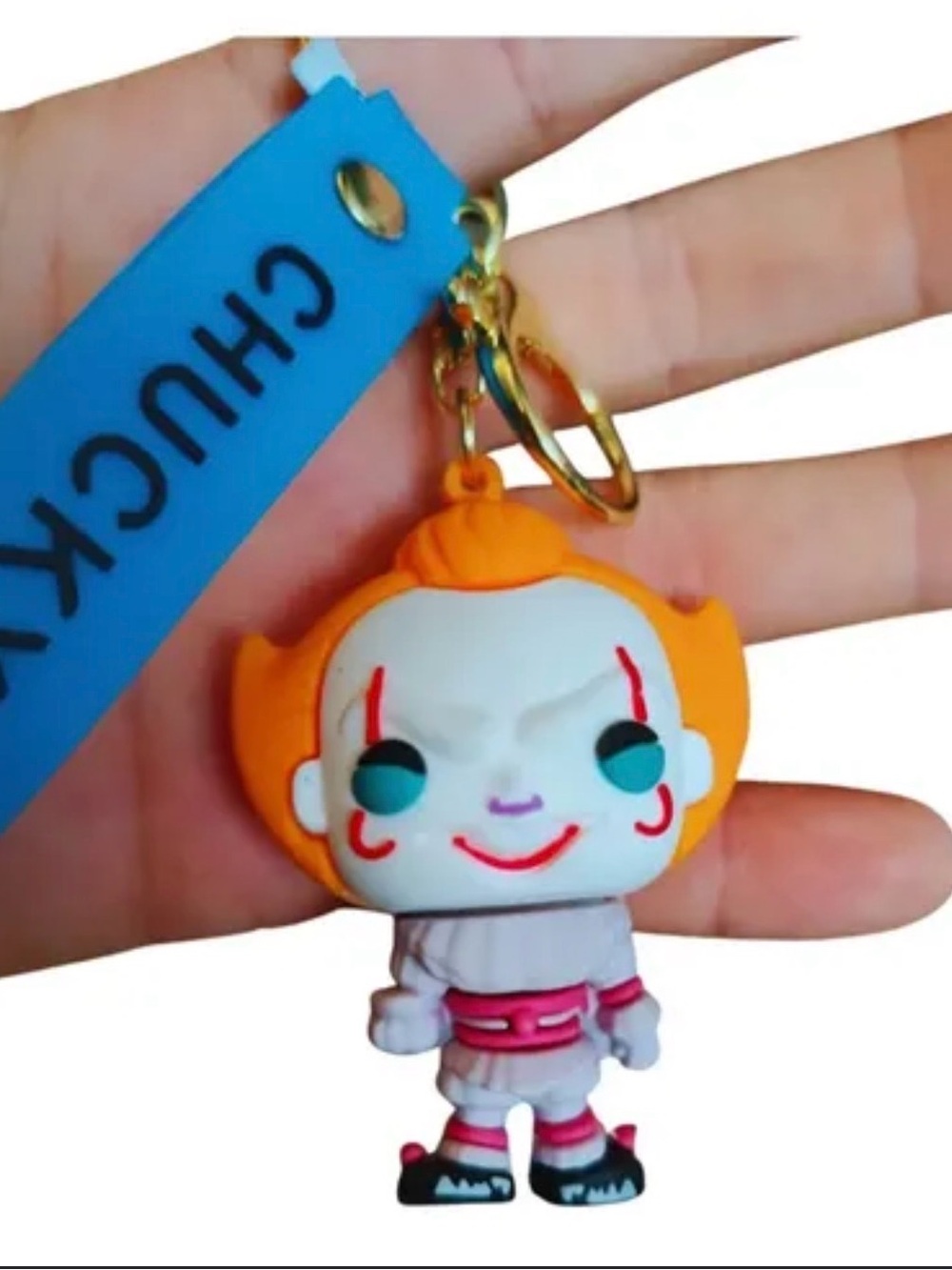 Orange Clown Keychain Toy for Kids